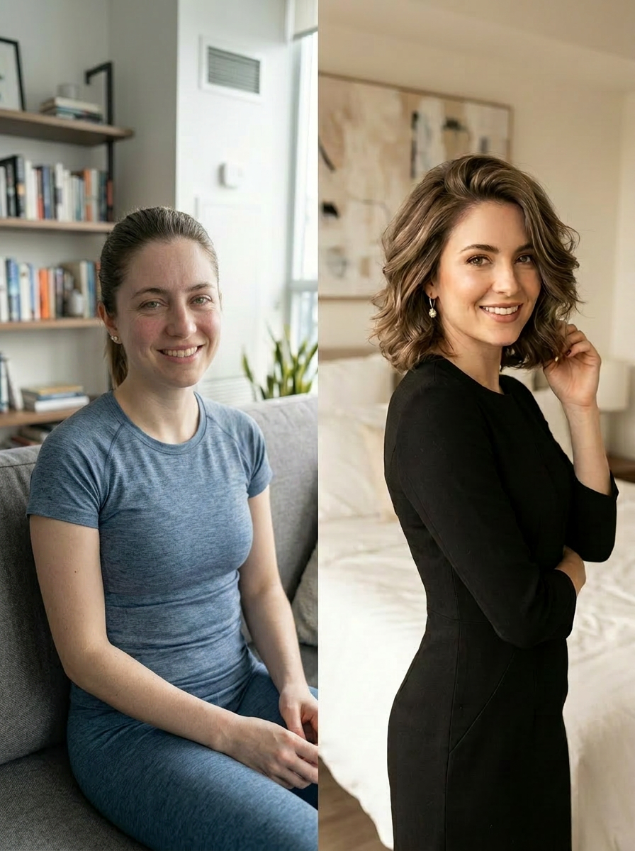 Before and after bridal makeup transformation 2