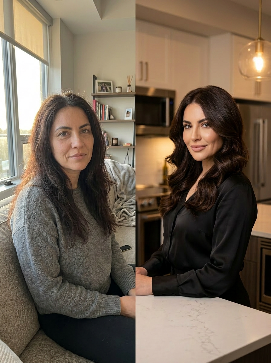 Before and after mobile beauty service transformation
